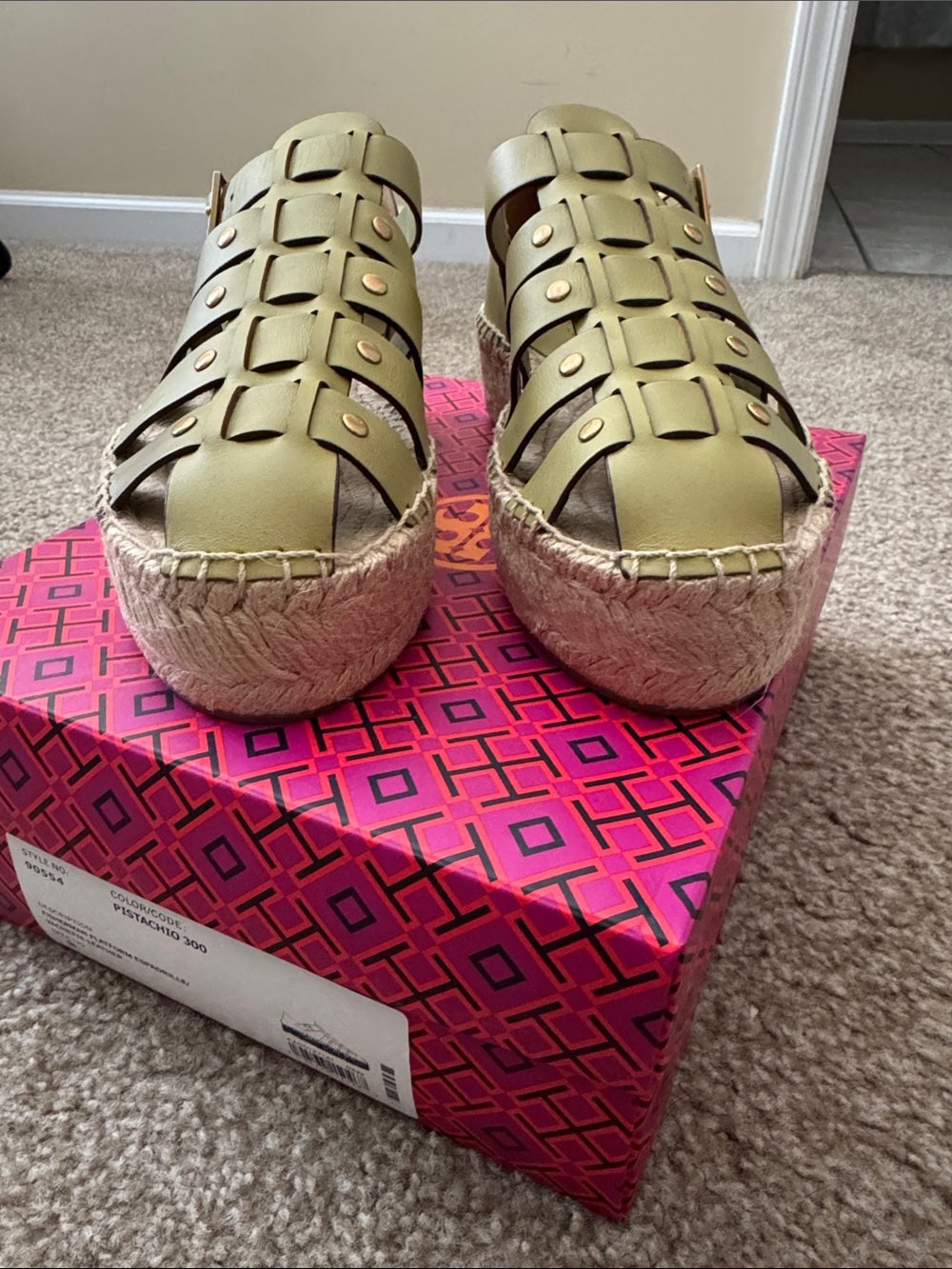 NEW Tory Burch Fisherman Flatform Espadrilles, size 8 - Picture 2 of 6
